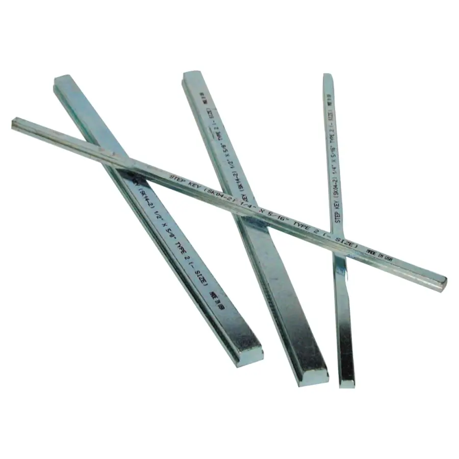 Precision Brand Zinc Plated Step Keystocks 1/4 x 1/8 x 5/16 x 1/8 Step x 12 Type 2 15804
