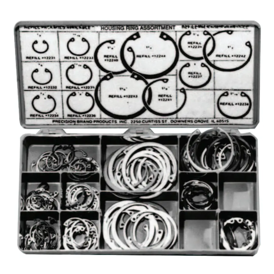 Precision Brand Housing Ring Assortments Spring Steel 150 per set 12920 Precision Brand Housing Ring Assortments Spring Steel 150 per set 12920