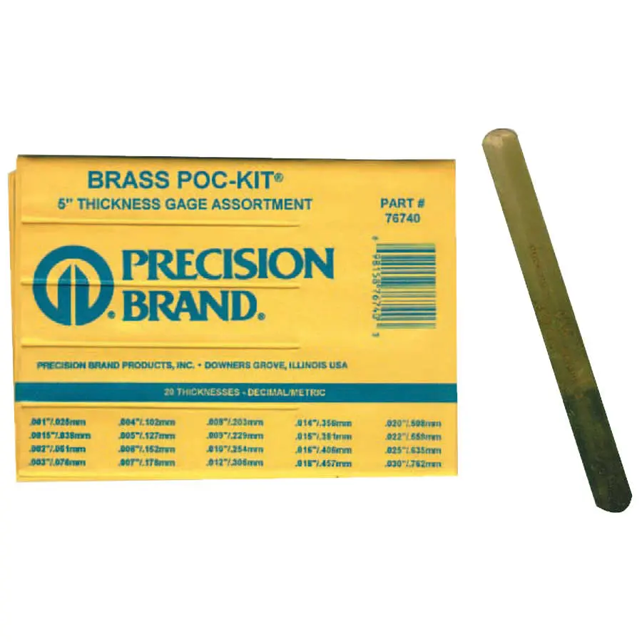 Precision Brand 20 Piece 0.05 to 1mm Parallel Feeler Gage Set 76740 Precision Brand 20 Piece 0.05 to 1mm Parallel Feeler Gage Set 76740