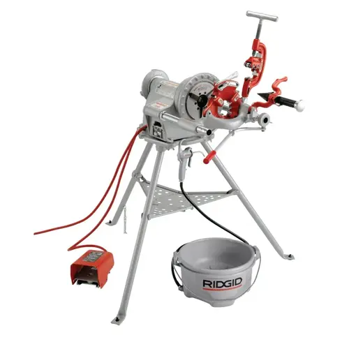 Model 300 Power Drive Threading Machine, NPT, 1/8 in to 1-1/4 in Pipe Capacity, 115 V AC, 18 A, 57 RPM, Complete Kit Model 300 Power Drive Threading Machine, NPT, 1/8 in to 1-1/4 in Pipe Capacity, 115 V AC, 18 A, 57 RPM, Complete Kit