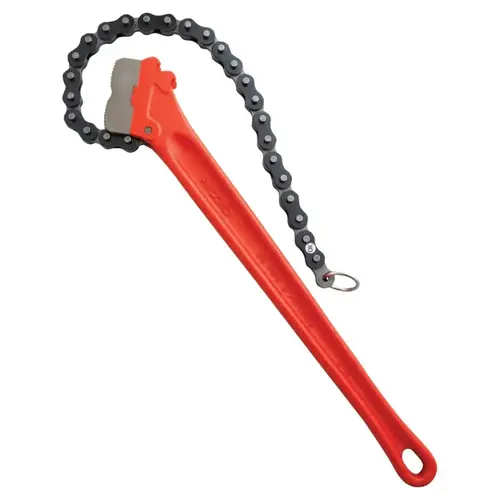 Chain Wrench, 2-1/2 in to 5 in Opening, 20-1/4 in Chain, 18 in OAL