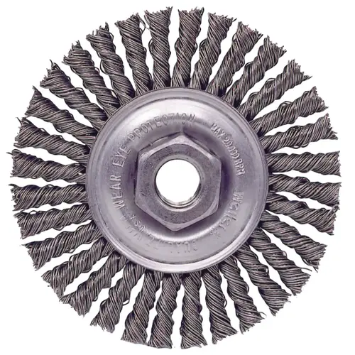 Roughneck Stringer Bead Wheel, 4 in D x 3/16 W, .02 in Wire, 1/2"-13 UNC Nut - pack of 5 Roughneck Stringer Bead Wheel, 4 in D x 3/16 W, .02 in Wire, 1/2"-13 UNC Nut - pack of 5