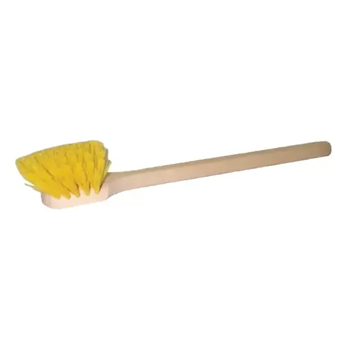 Wood Block Utility Scrub Brush, 2 in Trim L, 20 in Handle, Yellow Wood Block Utility Scrub Brush, 2 in Trim L, 20 in Handle, Yellow