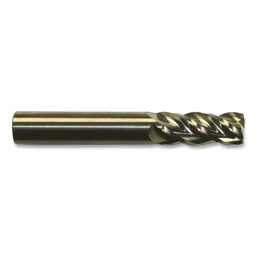 CEM-V-4R Center Corner Radius End Mill, 1/8 x 1/8 x 1/4 x 1-1/2, VI 0.010 CR, 4 Flutes, Straight Shank, Bright Finish