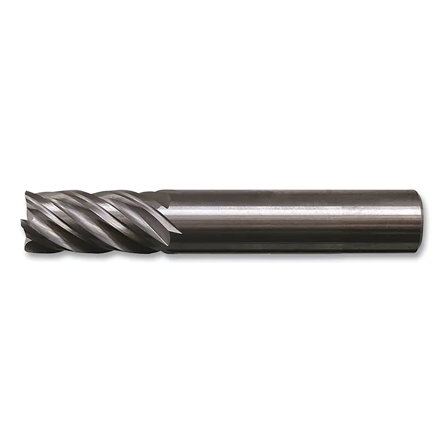 Cleveland CEM-V2-5R Carbide End Mill 1 x 1 x 1-1/2 x 4 5 Flutes VI 0.060 CR Bright Finish C60602
