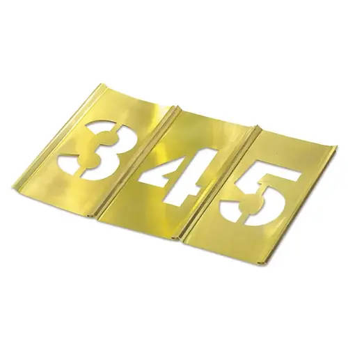 Brass Stencil Gothic Style Number Sets, Brass, 8 in