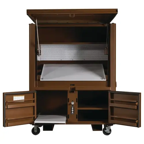 Mobile Field Offices, 63 in x 33 in x 80 in, 3 Doors, 2 Shelves Brown Mobile Field Offices, 63 in x 33 in x 80 in, 3 Doors, 2 Shelves Brown
