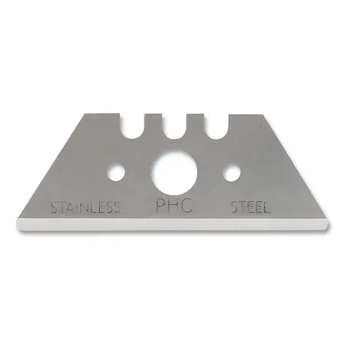 Industrial Utility Blade, 2.01 in L, Rounded Point, Stainless Steel - pack of 100