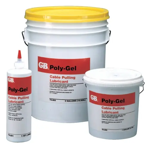Poly-Gel Cable Pulling Lubricants, 1 gal Pail Blue - pack of 4