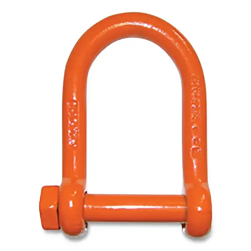 Screw Pin Long-Reach Shackle, 1 in Bail, 19000 lb cap Load Orange Screw Pin Long-Reach Shackle, 1 in Bail, 19000 lb cap Load Orange