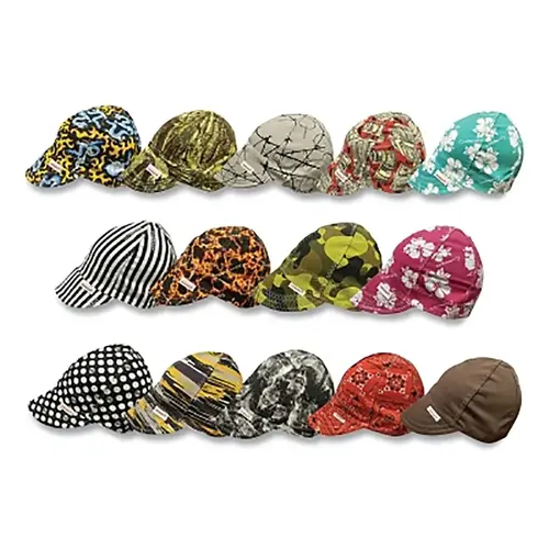 Style 1000 Single Sided Cap, Size 8-1/8, Assorted Prints Style 1000 Single Sided Cap, Size 8-1/8, Assorted Prints