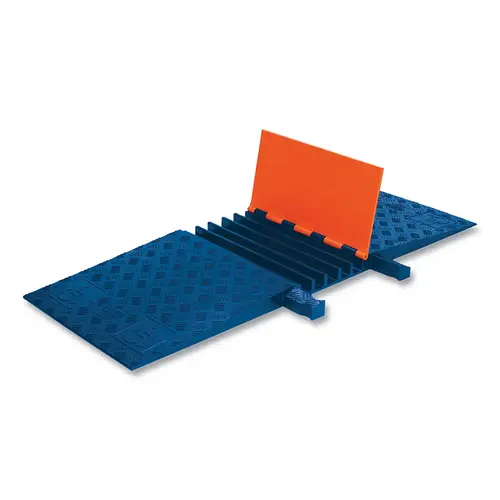 Guard Dog General Purpose Cable Protector, 1.875 in H x 50 in W x 18 in L, 5 Channel, ADA Compliant, O/Blue Guard Dog General Purpose Cable Protector, 1.875 in H x 50 in W x 18 in L, 5 Channel, ADA Compliant, O/Blue