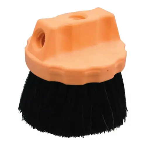 Round Window Brushes, Foam Plastic Block, 2 1/2 in Trim L, Horsehair; Plastic