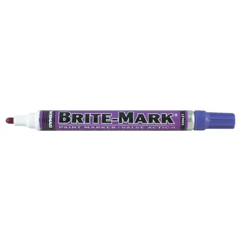 BRITE-MARK Medium Permanent Paint Marker, Valve Action, Violet - pack of 12 BRITE-MARK Medium Permanent Paint Marker, Valve Action, Violet - pack of 12