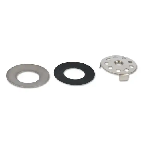 Drain Plate Assemblies for Plastic Bowls, Cupped Washer; Gasket, Gray Drain Plate Assemblies for Plastic Bowls, Cupped Washer; Gasket, Gray