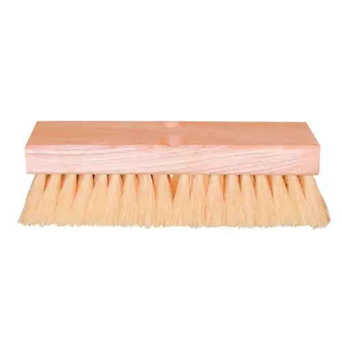Deck Scrub Brushes, 12 in Hardwood Block, 2 in Trim L, White Tampico - pack of 12 Deck Scrub Brushes, 12 in Hardwood Block, 2 in Trim L, White Tampico - pack of 12