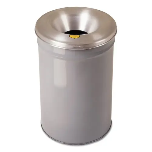 Cease-Fire Contoured Waste Receptacle, 15 gal, Aluminum Head, Gray Cease-Fire Contoured Waste Receptacle, 15 gal, Aluminum Head, Gray