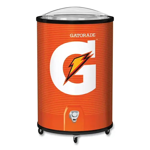 Ice Barrel, (36) 20 oz Bottles, Silver/Orange/White