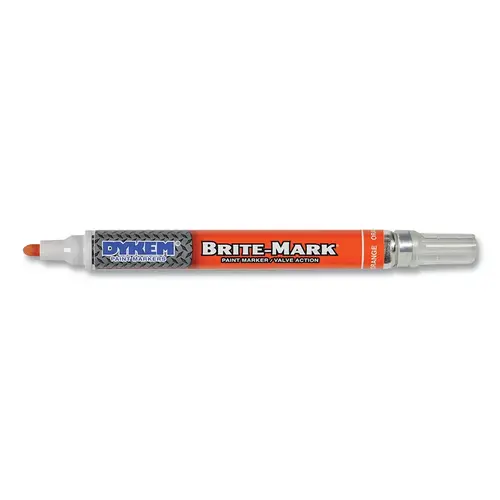 BRITE-MARK  Medium Permanent Paint Marker, Valve Action, Orange - pack of 12