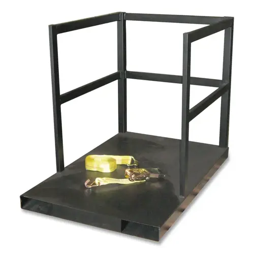 Gas Cylinder Forklift Pallet, 3,600 lb Weight Capacity, 32 in W x 48 in D x 38 in H, Ratchet Binding Gas Cylinder Forklift Pallet, 3,600 lb Weight Capacity, 32 in W x 48 in D x 38 in H, Ratchet Binding