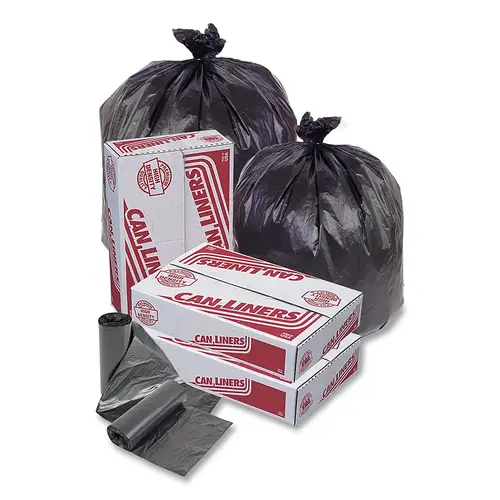 HD Mini Roll Trash Liner, 12 to 16 gal, 8 , 24 in W x 33 in H, Black - pack of 20 HD Mini Roll Trash Liner, 12 to 16 gal, 8 , 24 in W x 33 in H, Black - pack of 20