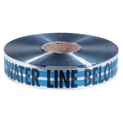 MAGNATEC Premium Detectable Warning Tapes, Caution Water Line Below, 2 in, Blue - pack of 6 MAGNATEC Premium Detectable Warning Tapes, Caution Water Line Below, 2 in, Blue - pack of 6