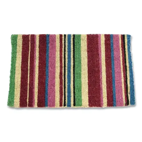 Coir Woven Front Door Mat, C11, 1/2 in x 18 in W x 30 in L, All Natural Coconut Fibers, Stripes Design Coir Woven Front Door Mat, C11, 1/2 in x 18 in W x 30 in L, All Natural Coconut Fibers, Stripes Design