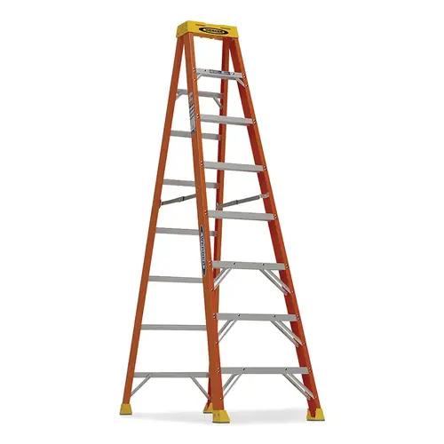 Fiberglass Stepladder, IA, 6108, 8 ft L, 25 in W, 300 lb Load Capacity Orange; Yellow Fiberglass Stepladder, IA, 6108, 8 ft L, 25 in W, 300 lb Load Capacity Orange; Yellow