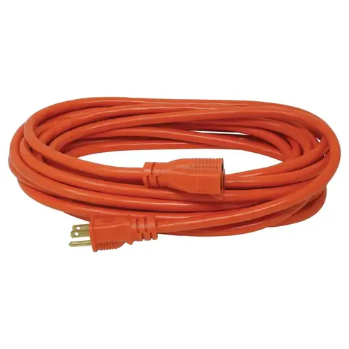 Outdoor Round Vinyl Extension Cord, 25 ft Orange Outdoor Round Vinyl Extension Cord, 25 ft Orange