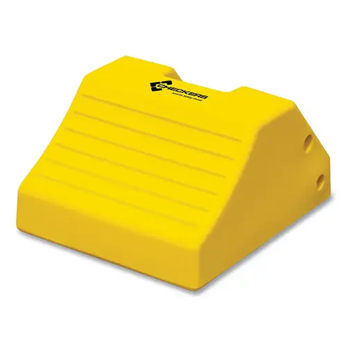 Heavy Duty Wheel Chock, 18 in, Yellow Heavy Duty Wheel Chock, 18 in, Yellow