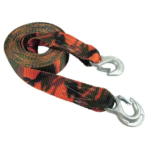 Emergency Tow Straps 2 in W, 20 ft L Orange/Black - pack of 4
