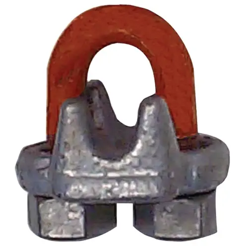 Forged Wire Rope Clips, 1/8 in, Galvanized Zinc - pack of 2