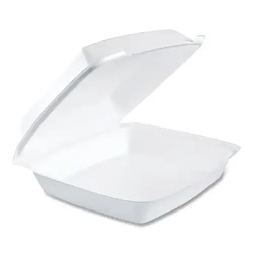 Insulated Foam Hinged Lid Container, Extra Large, Single Compartment, White Insulated Foam Hinged Lid Container, Extra Large, Single Compartment, White