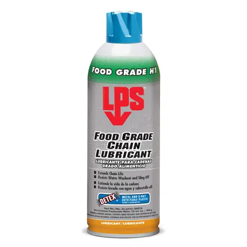 Chain Lubricants Food Grade, 16 oz, Aerosol Can Clear - pack of 12 Chain Lubricants Food Grade, 16 oz, Aerosol Can Clear - pack of 12