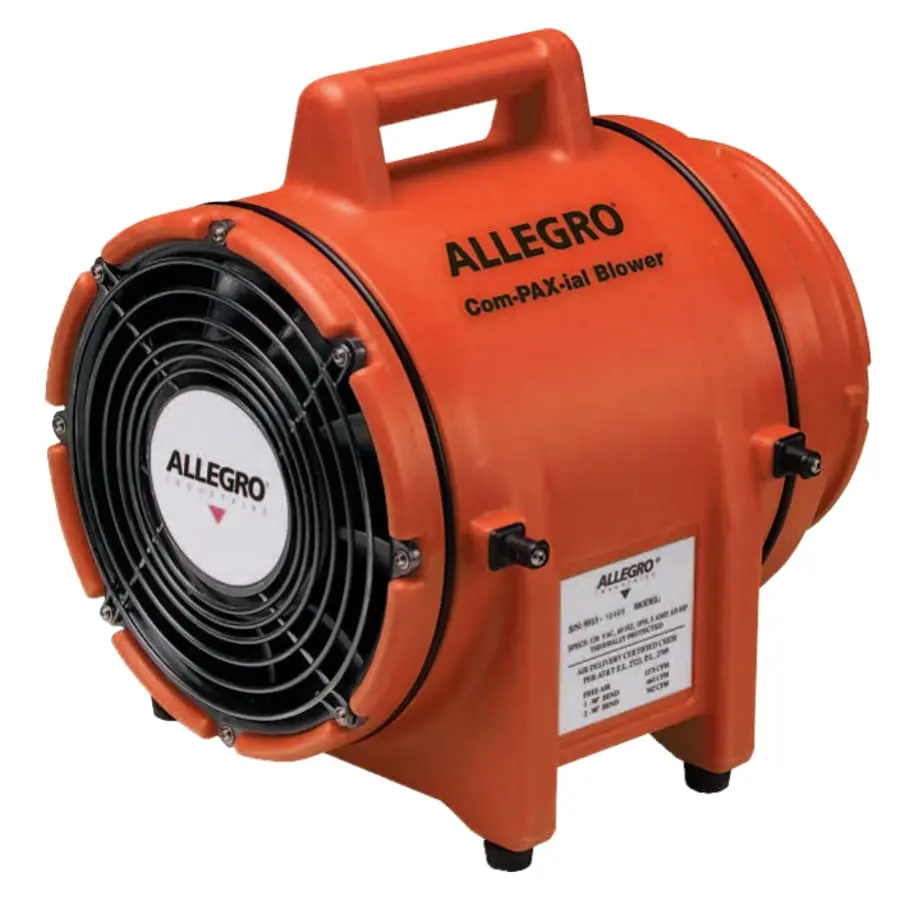 Allegro Industries Inc Plastic Com-Pax-Ial Blowers 1/3 hp 115 VAC 5 ft. Electric Cord 9533 Allegro Industries Inc Plastic Com-Pax-Ial Blowers 1/3 hp 115 VAC 5 ft. Electric Cord 9533