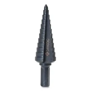 Greenlee 34403C Kwik Stepper  Cobalt Step Bit, 3/16 in to 7/8 in Cutting dia, 12 Steps