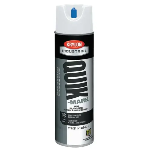 Quik-Mark APWA Solvent-Based Inverted Marking Paint, 17 oz, Aerosol Can, White - pack of 12 Quik-Mark APWA Solvent-Based Inverted Marking Paint, 17 oz, Aerosol Can, White - pack of 12