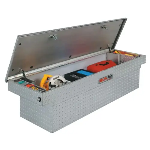 Bright Full-Size Single Lid Aluminum Crossover Box Bright Full-Size Single Lid Aluminum Crossover Box