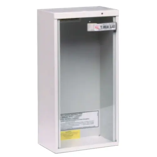 Extinguisher Cabinets, Surface Mount, Steel, Tan, 20 lb or 2.5 gal Extinguisher Cabinets, Surface Mount, Steel, Tan, 20 lb or 2.5 gal