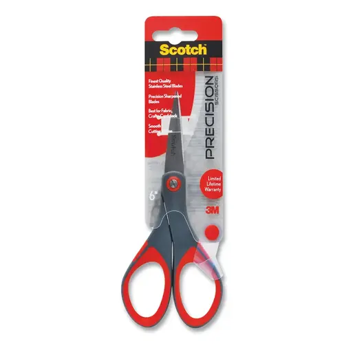 Precision Scissor, 6 in, Stainless Steel - pack of 6