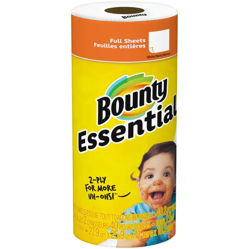 Bounty Essential 2-Ply Full Sheets Paper Towel Rolls, 31.1 Square Foot Bounty Essential 2-Ply Full Sheets Paper Towel Rolls, 31.1 Square Foot
