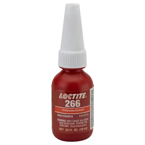 266 Threadlockers, High Strength/High Temperature, 10 mL, Red-Orange