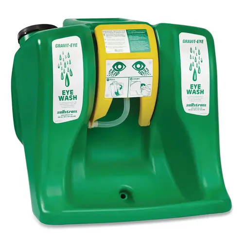 Gravit-Eye Portable Eyewash Station, 16 gal, Green Gravit-Eye Portable Eyewash Station, 16 gal, Green