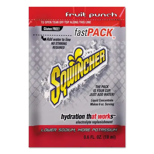 Fast Pack Drink Mix, Fruit Punch, 0.6 fl oz, Pack, Yields 6 oz - pack of 200 Fast Pack Drink Mix, Fruit Punch, 0.6 fl oz, Pack, Yields 6 oz - pack of 200