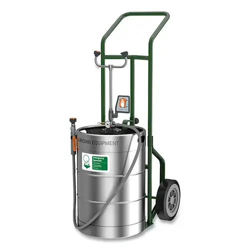 15 GAL EYE WASH/DRENCH HOSE, W/ HAND TRUCK 15 GAL EYE WASH/DRENCH HOSE, W/ HAND TRUCK
