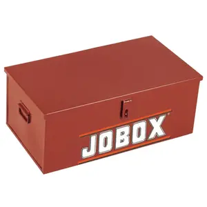 JOBOX 651990D Heavy-Duty Chest, 31 in W x 18 in D x 15-1/2 in H, Embedded Lock Brown