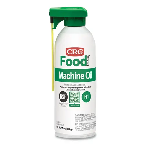 Food Grade Machine Oil, 16 oz Aerosol Can with Perma-Lock 2-Way Integrated Actuator, 11 wt oz Clear; Colorless - pack of 12 Food Grade Machine Oil, 16 oz Aerosol Can with Perma-Lock 2-Way Integrated Actuator, 11 wt oz Clear; Colorless - pack of 12