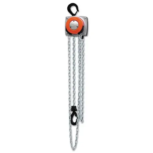 Hurricane 360 degree Hand Chain Hoist, 2 Tons Cap., 10 ft Lifting Ht., 1 Fall, 74 lbf Hurricane 360 degree Hand Chain Hoist, 2 Tons Cap., 10 ft Lifting Ht., 1 Fall, 74 lbf