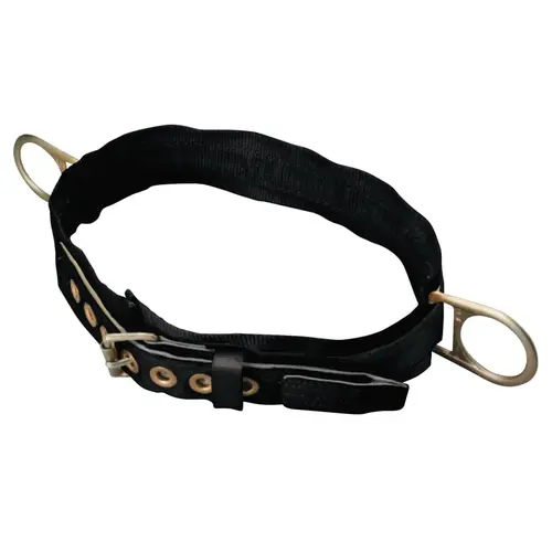 Body Belt, Nylon, 3 in Back Pad, Double Hip D-Rings, 32 in to 40 in Waist Body Belt, Nylon, 3 in Back Pad, Double Hip D-Rings, 32 in to 40 in Waist