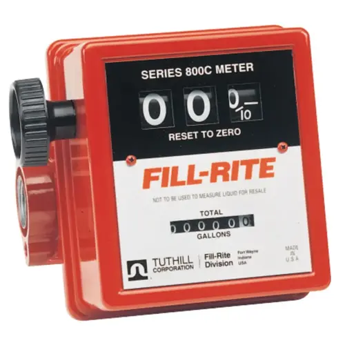 Mechanical Flow Meters, 1 in Inlet, 5 gal/min - 20 gal/min, 3 Wheel